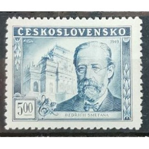 125. výročí narození Bedřicha smetany - 5 Kčs šedomodrá