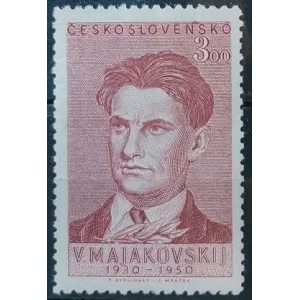20. výročí úmrtí V. V. Majakovského - 3 Kčs hnědočervená