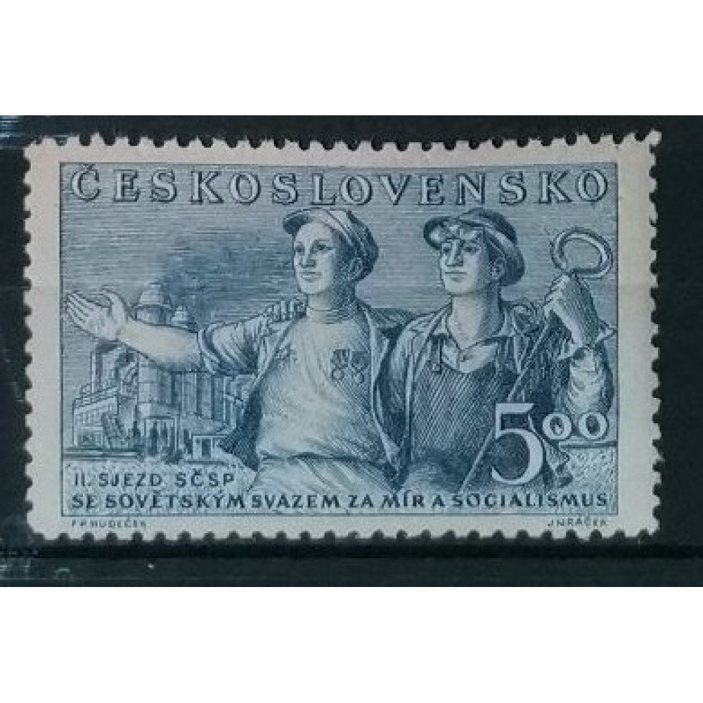 Sello Checoslovaquia, 5 Kčs, Mi.642, MH* 