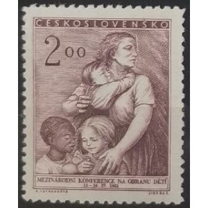 Mezinárodní konference na obranu dětí - 2 Kčs fialovohnědá