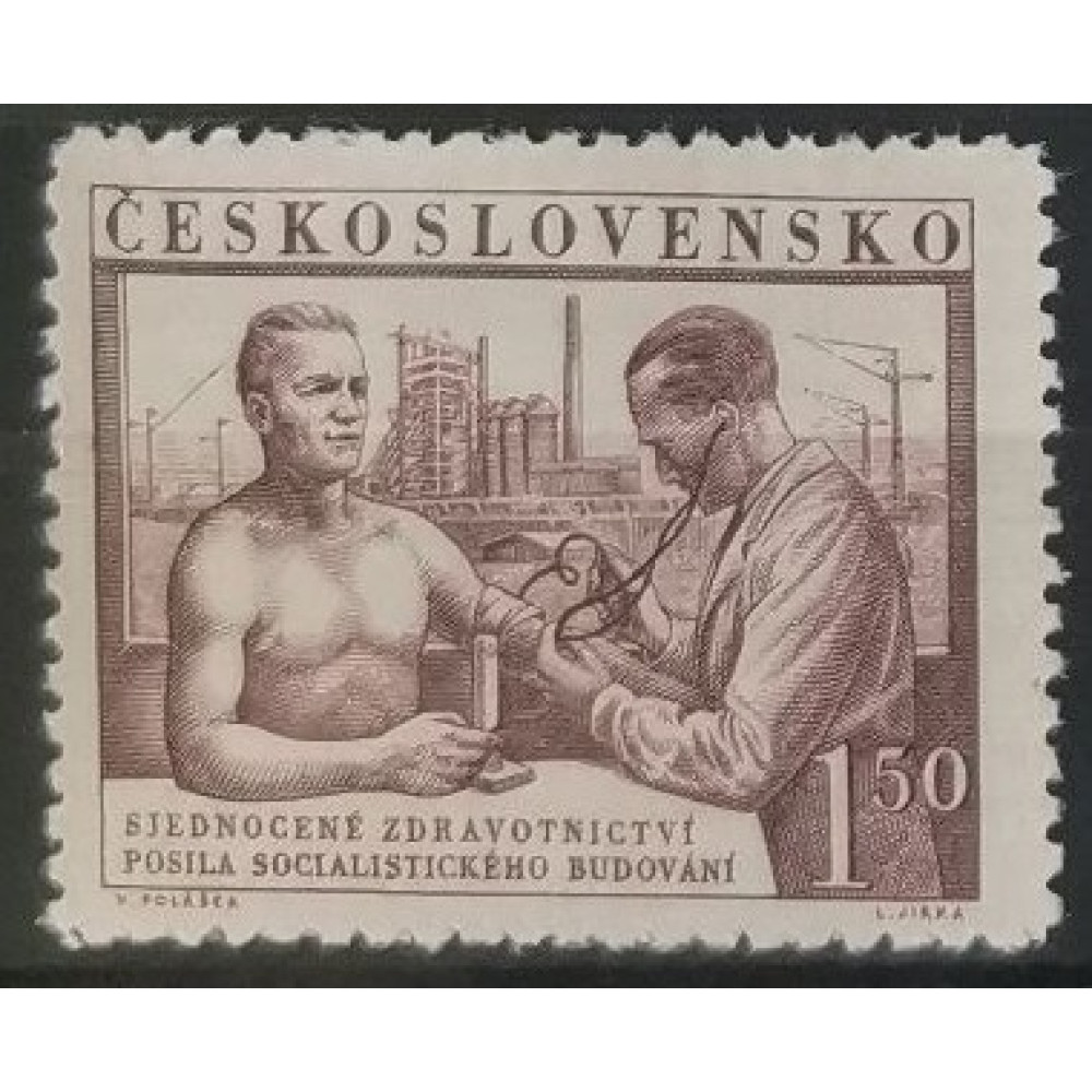 Briefmarke Tschechoslowakie, 1,50 Kčs, Mi.746, MH* 