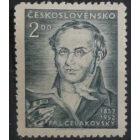 Briefmarke Tschechoslowakie, 2 Kčs, Mi.754, MH* 