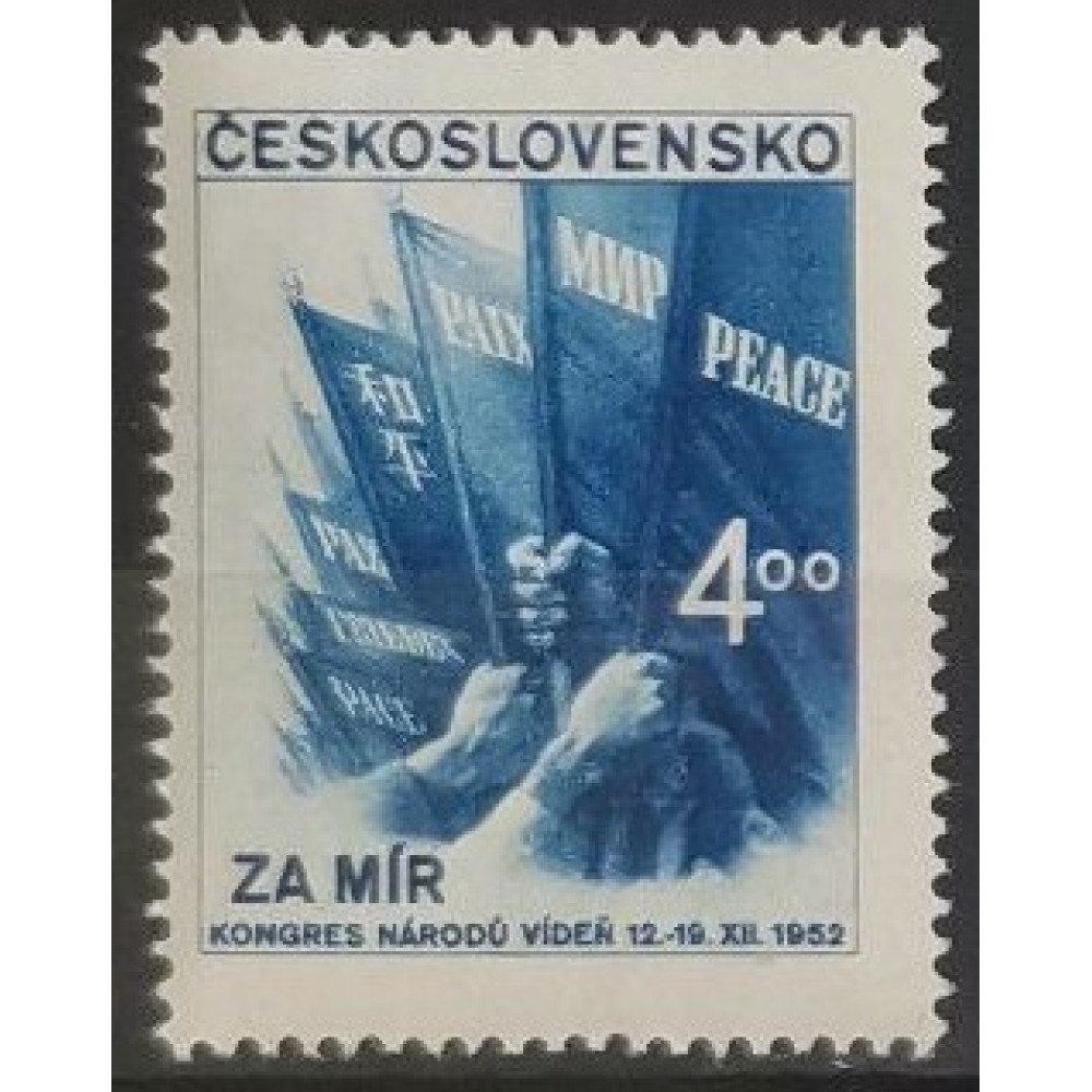 Sello Checoslovaquia, 4 Kčs, Mi.775, MH* 