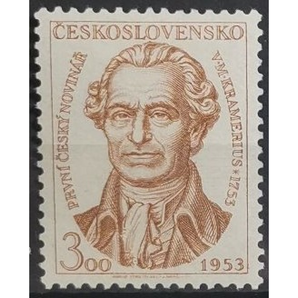 Sello Checoslovaquia, 3 Kčs, Mi.786, MH* 