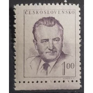Klement Gottwald - 1 Kčs fialová