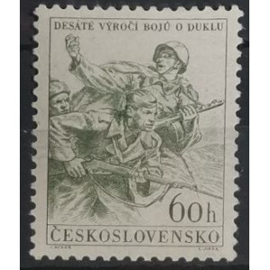 10. výročí bojů u Dukly a Den čs. armády - vojáci v boji