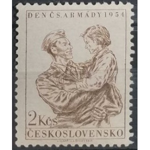 10. výročí bojů u Dukly a Den čs. armády - voják s dítětem