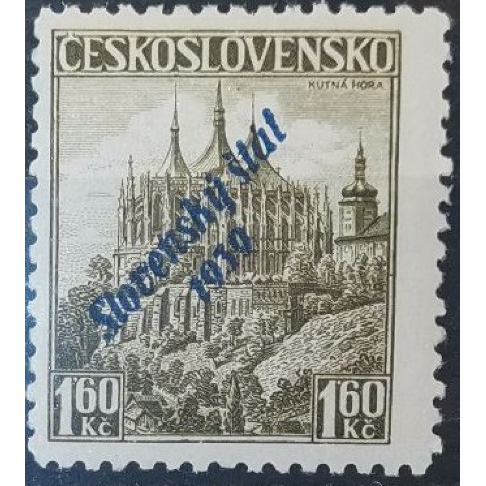 Selo Eslováquia, 1.60Kc, Mi.15, MH* 
