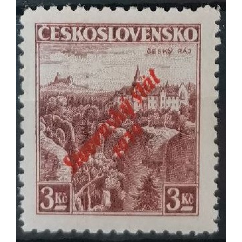 Sello Eslovaquia, 3Kc, Mi.18, MH* 