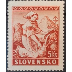 Známka Slovenský štát, 5Ks, Pof.42* 