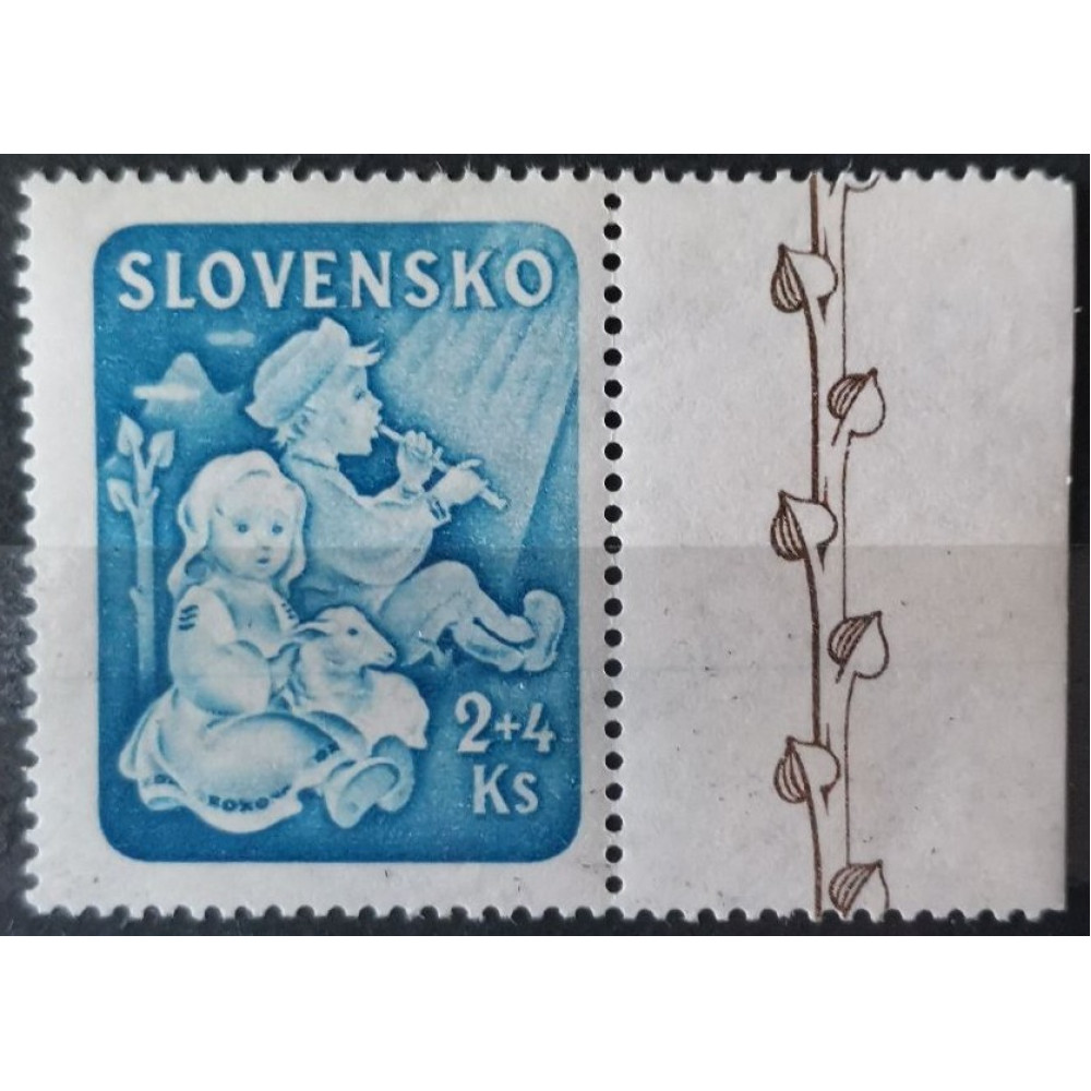 Známka Slovenský štát, 2+4 Ks, Pof.119** 