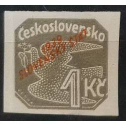 Stamp Slovak state, 1Kc, Mi.34, MH* 