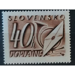 Známka Slovenský štát, Pof.D15* Známka Slovenský štát, Pof.D15*