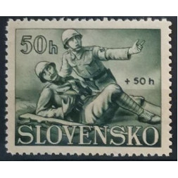Známka Slovenský štát, 50+50 Ks, Pof.59** Známka Slovenský štát, 50+50 Ks, Pof.59**