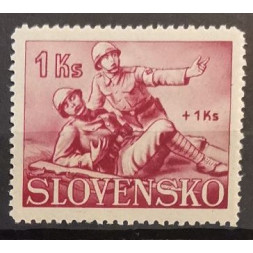 Stamp Slovak state, 1+1 Ks, Mi.89, MNH** 