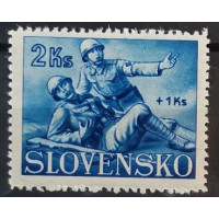 Briefmarke Slowakischer Staat, 2+1 Ks, Mi.90, MNH** 