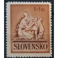 Briefmarke Slowakischer Staat, 1+1 Ks, Mi.92, MNH** 