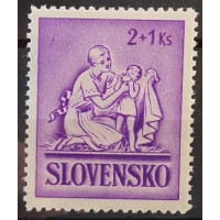 Briefmarke Slowakischer Staat, 2+1 Ks, Mi.93, MNH** 