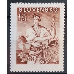 Stamp Slovak state, 1.30+2 Ks, Mi.131, MNH** 