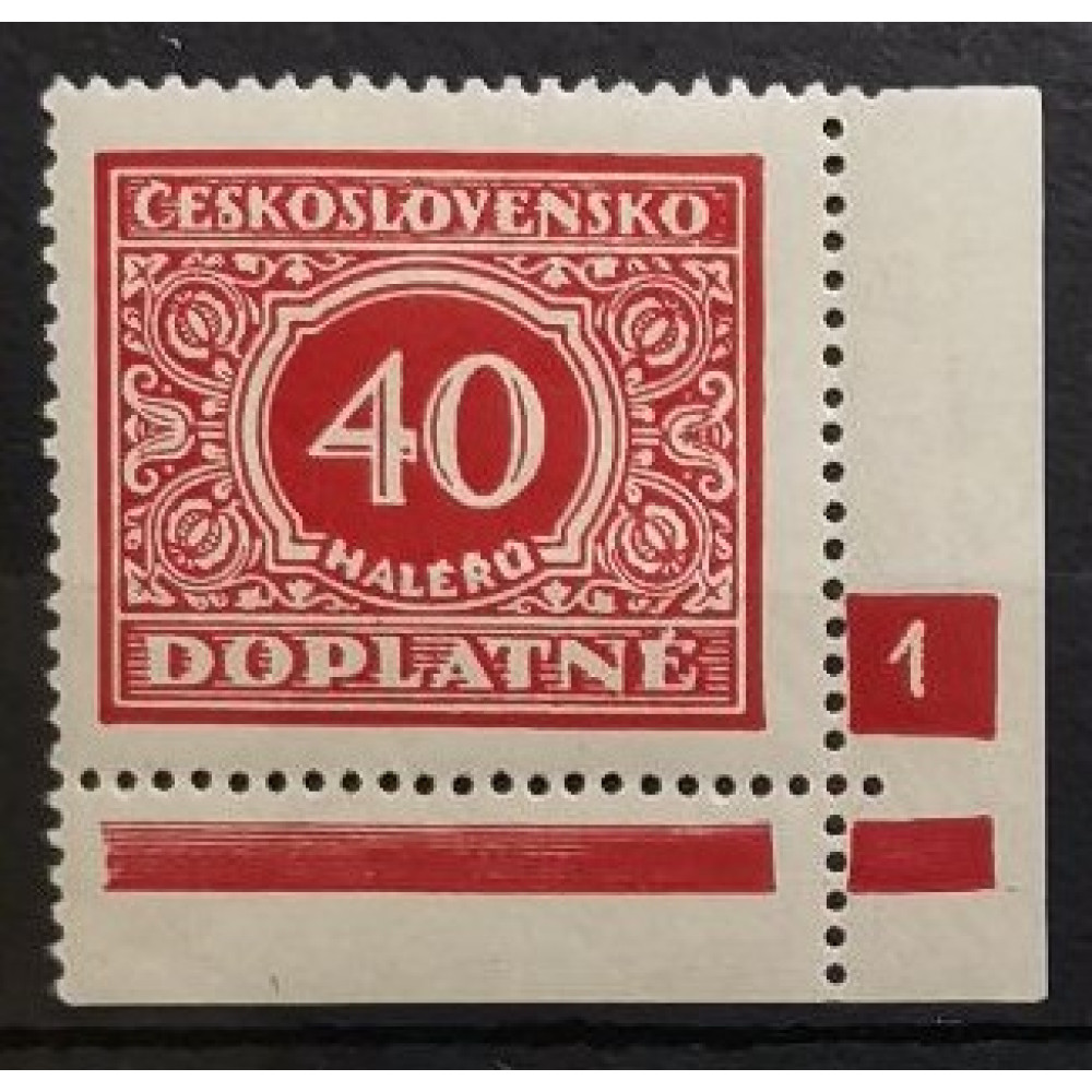 Briefmarken mit Kennzeichen Tschechoslowakie, 40h, Mi.59, MNH** 