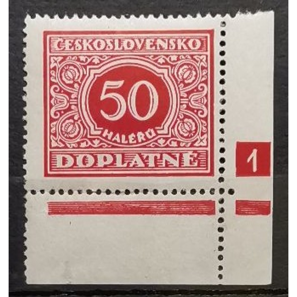 Briefmarken mit Kennzeichen Tschechoslowakie, 50h, Mi.60, MNH** 
