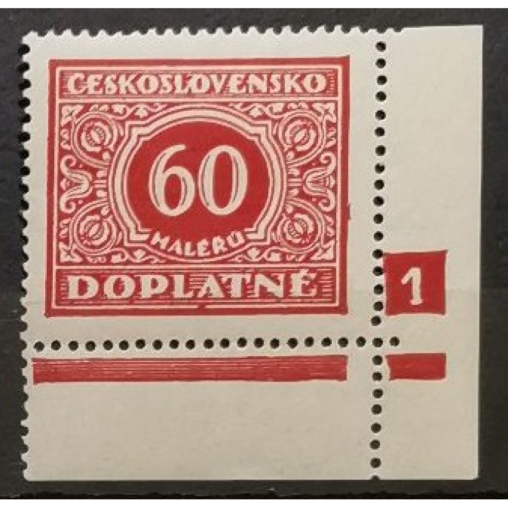 Briefmarken mit Kennzeichen Tschechoslowakie, 60h, Mi.61, MNH** 