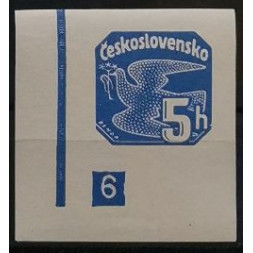 Stamps with plate numbers Czechoslovakia, 5h, Mi.365, MNH** 