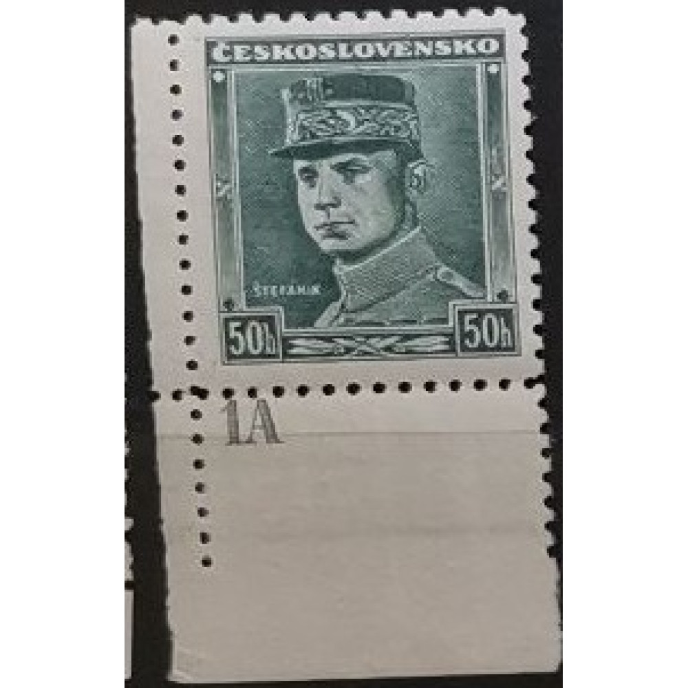 Selo com número de chapa Tchecoslováquia, 50h, Mi.402, MNH** 