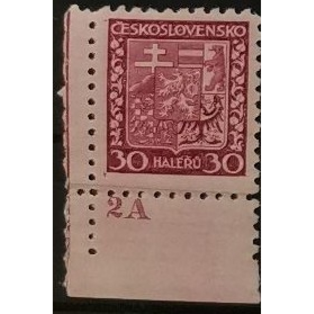 Známky s deskovým číslem ČSR, 30h, Pof.252** 