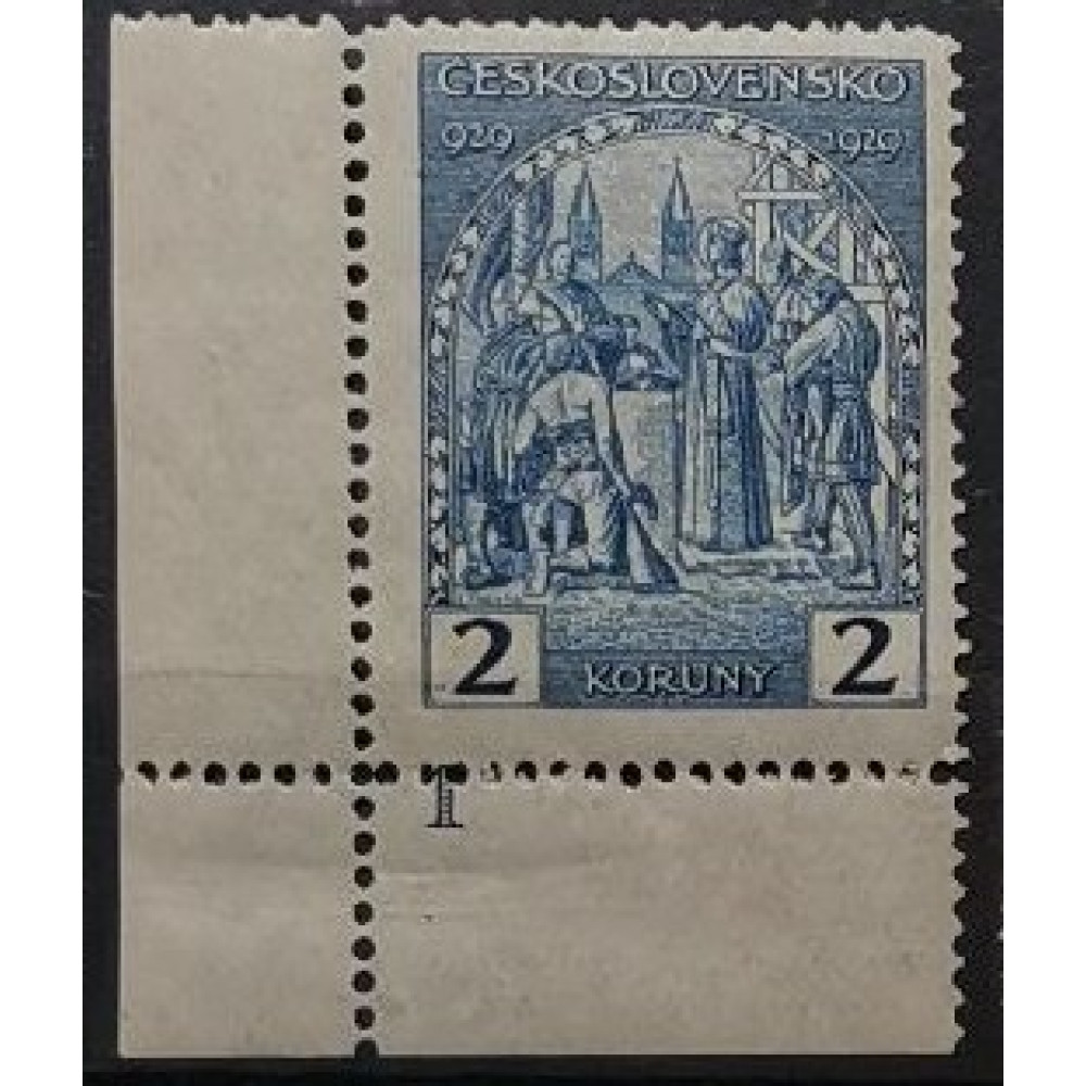 Známky s deskovým číslem ČSR, 2 Kč, Pof.245** 