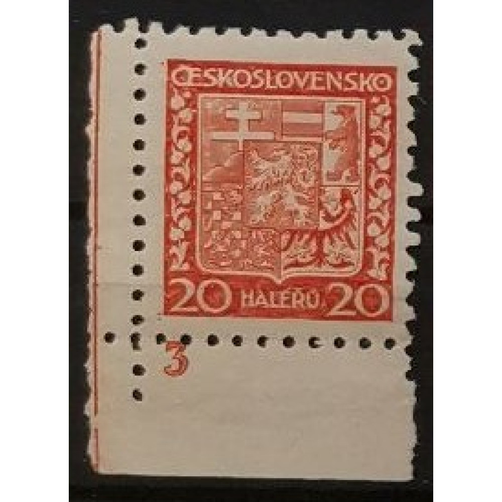 Briefmarken mit Kennzeichen Tschechoslowakie, 20h, Mi.279A, MNH** 