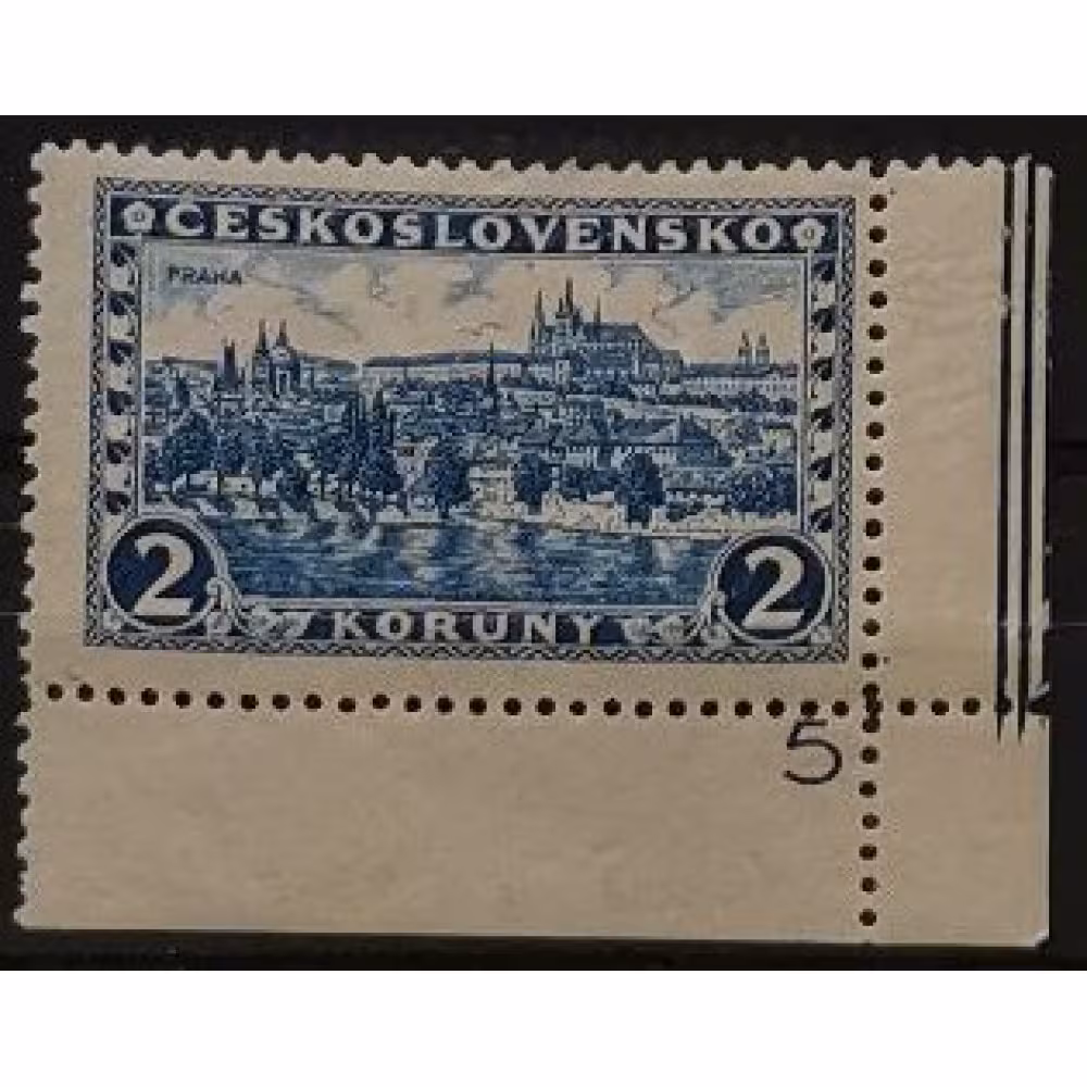 Selo com número de chapa Tchecoslováquia, 2 Kč, Mi.263, MH* 