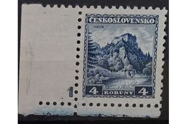 Známky s deskovým číslem ČSR, 4 Kč, Pof.266** 