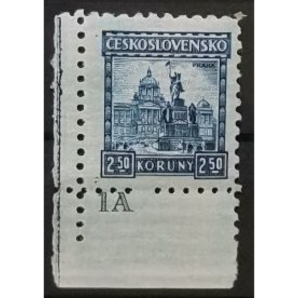 Selo com número de chapa Tchecoslováquia, 2,50 Kč, Mi.289, MNH** 