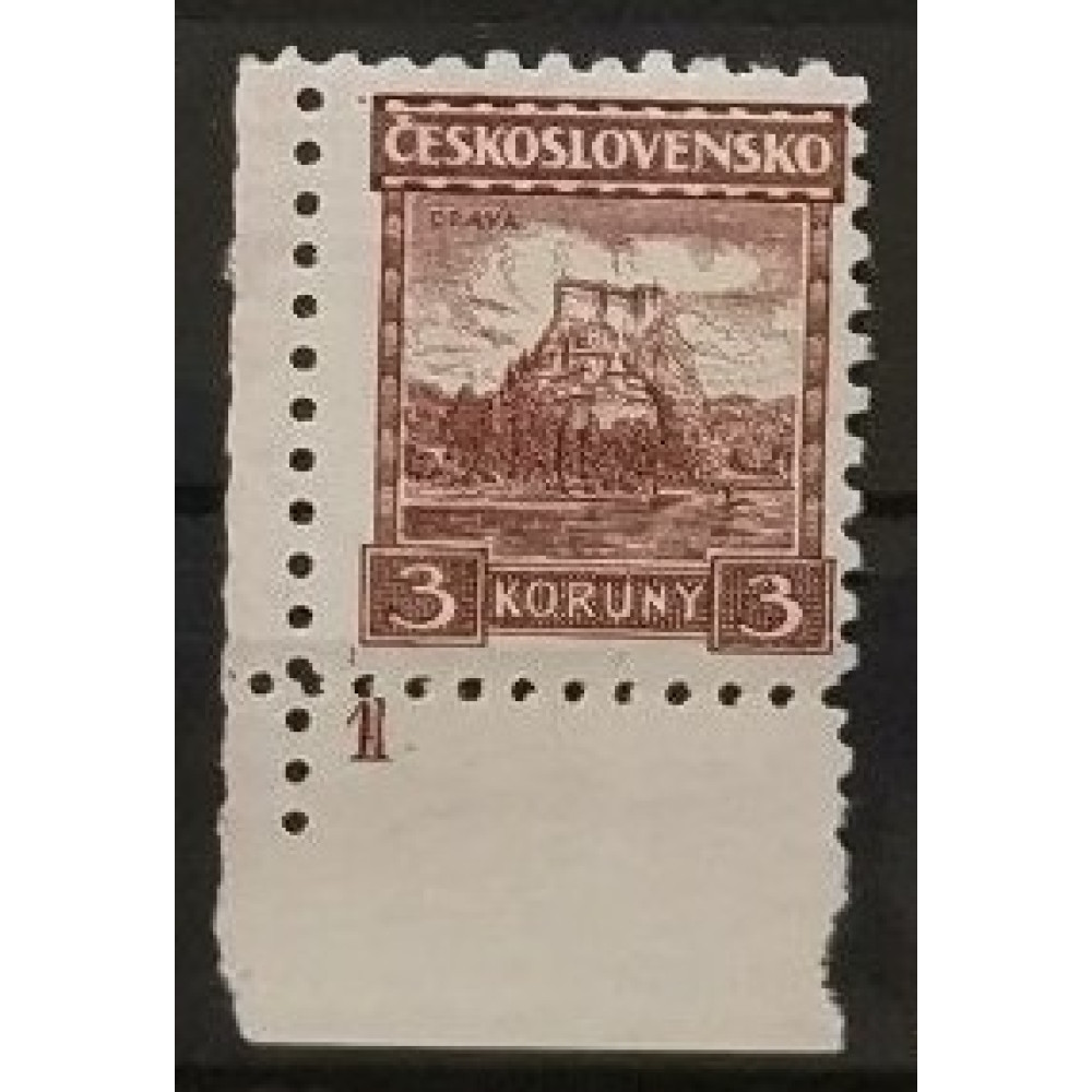 Známky s deskovým číslem ČSR, 3 Kč, Pof.224** 