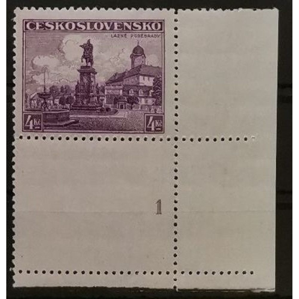 Briefmarken mit Kennzeichen Tschechoslowakie, 4 Kč, Mi.357, MNH** 