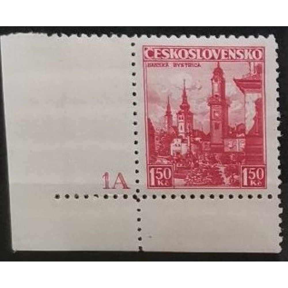 Selo com número de chapa Tchecoslováquia, 1,50 Kč, Mi.352, MH* 