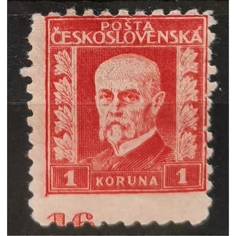 Selo com número de chapa Tchecoslováquia, 1 Kč, Mi.242, MNH** 