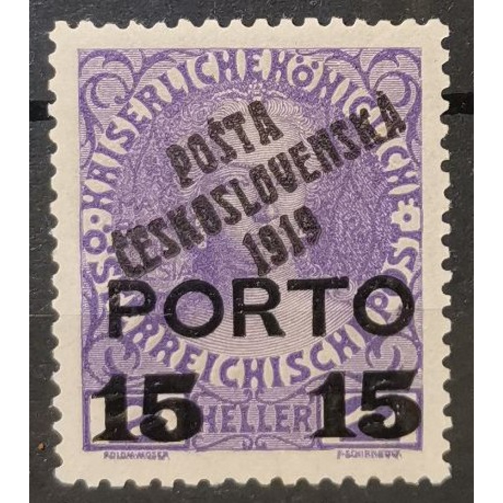 Sello Checoslovaquia PČ 1919, 15/2h, Mi.93, MNH** 