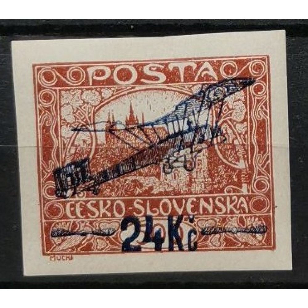 Sello Checoslovaquia, 24 Kč / 500h, Mi.193, MH* 