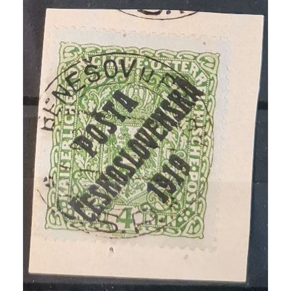 Briefmarke Tschechoslowakie PČ 1919, 4K, Mi.57, Used/# 