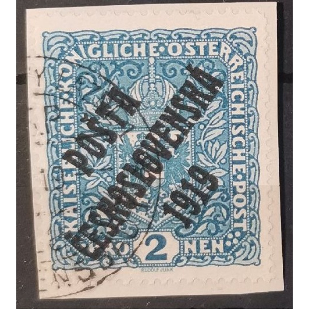 Sello Checoslovaquia PČ 1919, 2K, Mi.55, Usado/# 