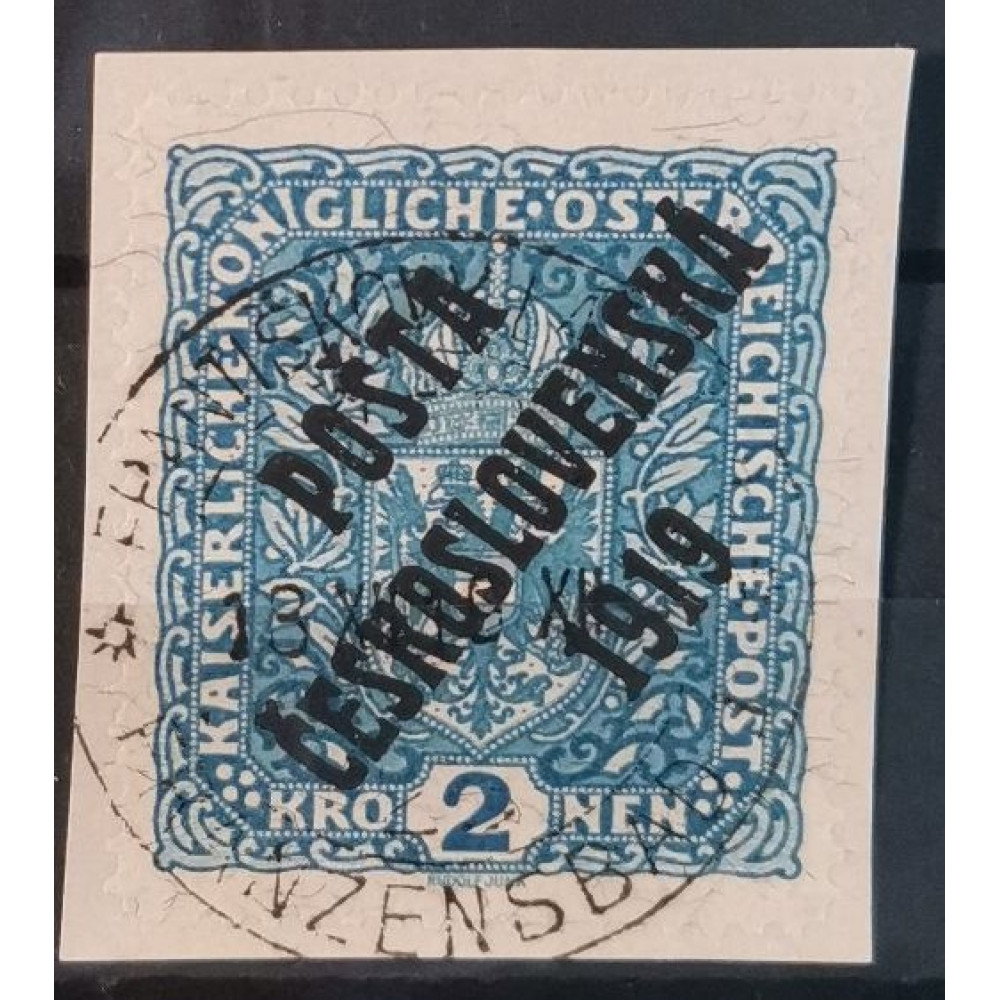 Briefmarke Tschechoslowakie PČ 1919, 2K, Mi.55, Used/# 