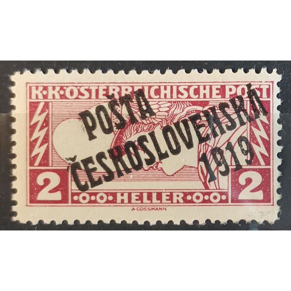 Sello Checoslovaquia PČ 1919, 2h, Mi.69, MNH** 