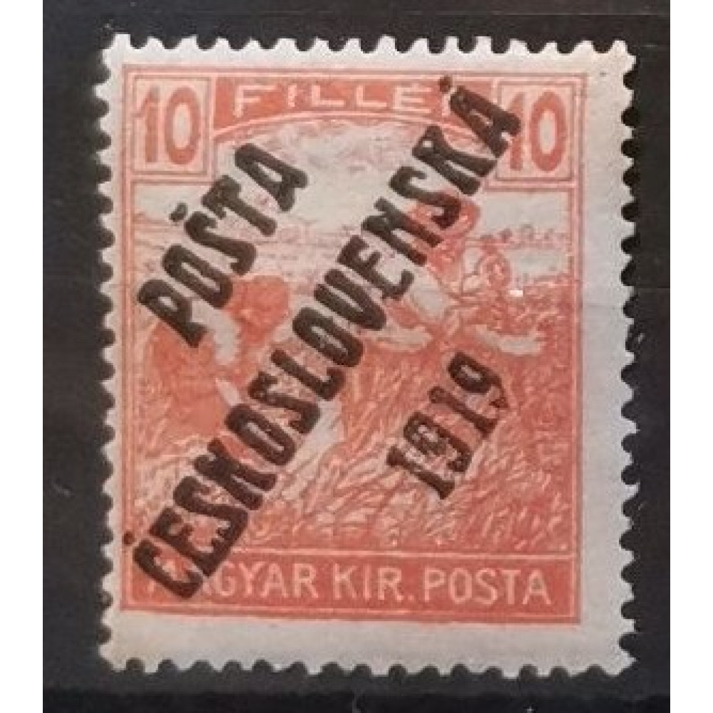 Briefmarke Tschechoslowakie PČ 1919, 10f, Mi.124, MH* 