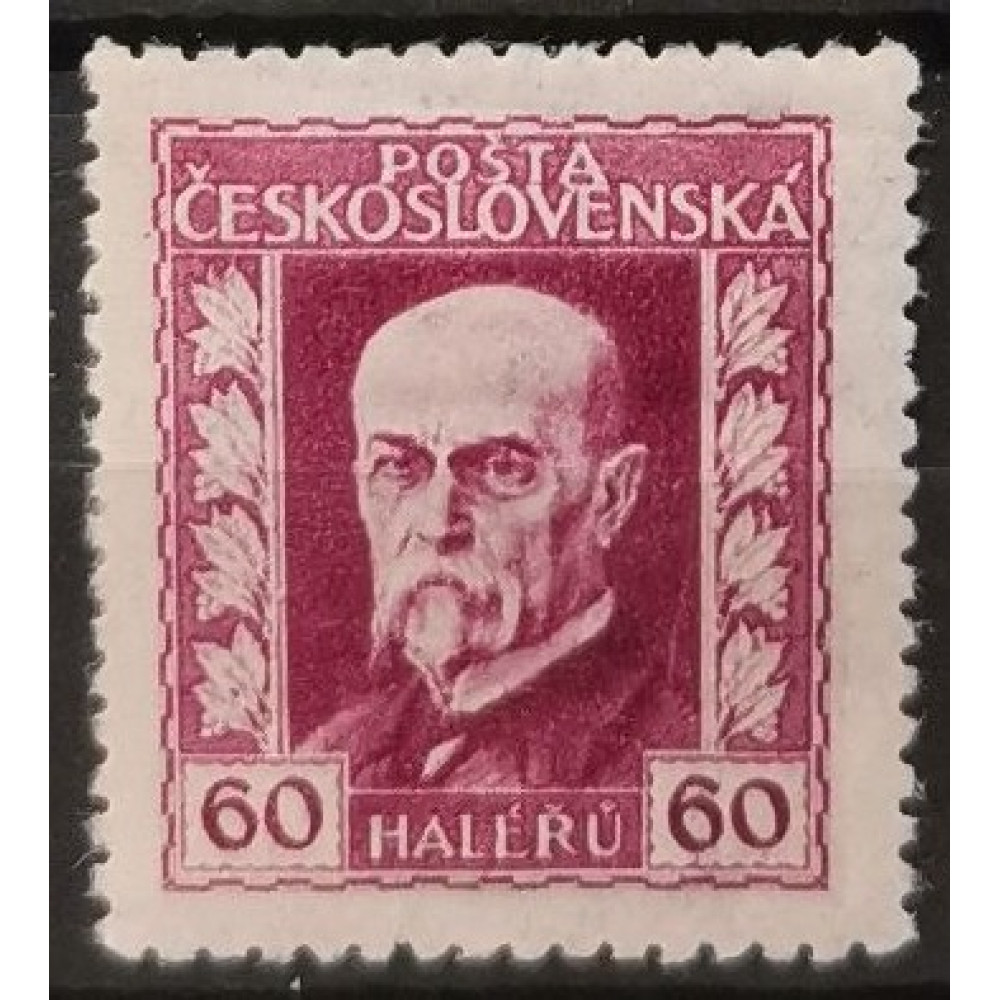 Stamp Czechoslovakia, 60h, Mi.223, MH*, zoubkování: A 13 3/4: 13 1/2