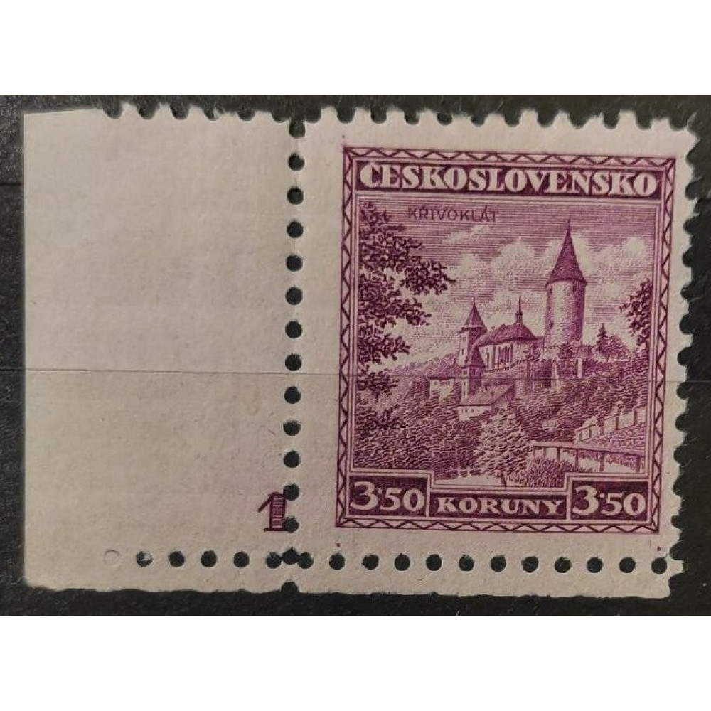 Briefmarken mit Kennzeichen Tschechoslowakie, 3,50 Kč, Mi.311, MNH** 
