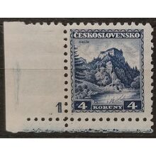 Známky s deskovým číslem ČSR, 4 Kč, Pof.266** 