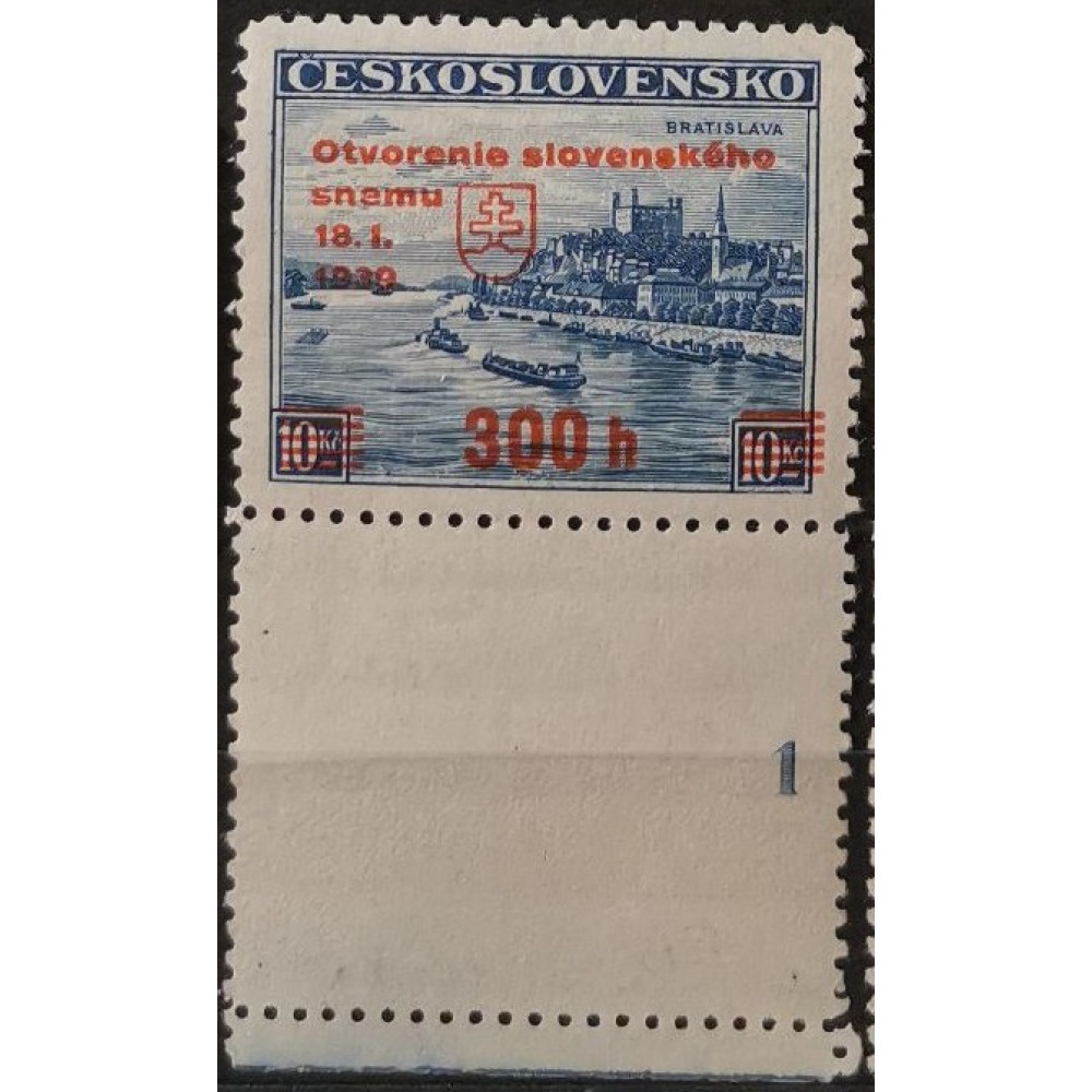 Briefmarken mit Kennzeichen Tschechoslowakie, 300h/10 Kč, Mi.405, MNH** 