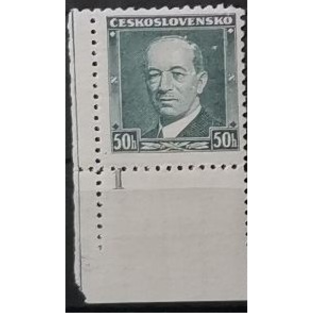 Briefmarken mit Kennzeichen Tschechoslowakie, 50h, Mi.348, MNH** 